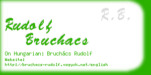 rudolf bruchacs business card