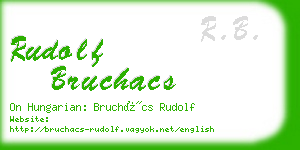 rudolf bruchacs business card